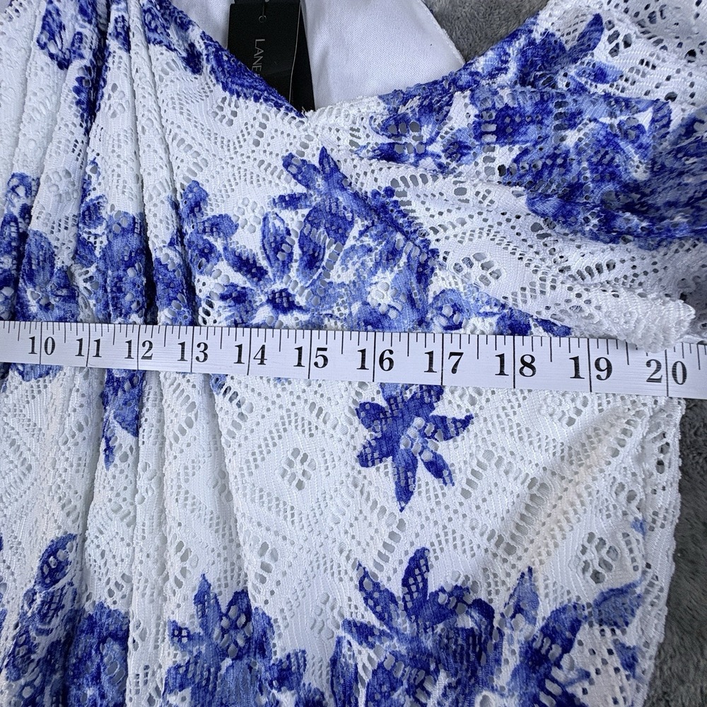 Lane Bryant Eyelet Halter Maxi Dress Womens White Blue 18 20 Y2K  Coquette NWT - Picture 10 of 14